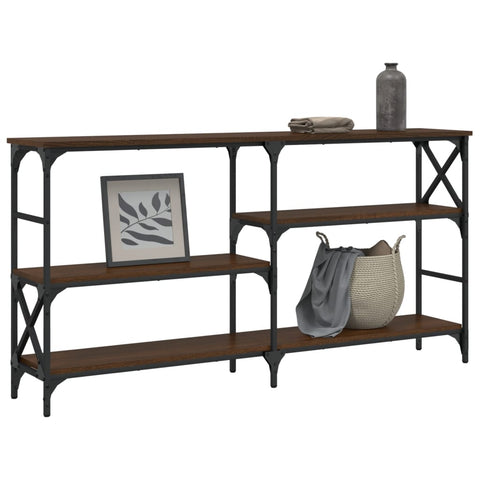 vidaXL Console Table Brown Oak 150x29x76.5 cm Engineered Wood