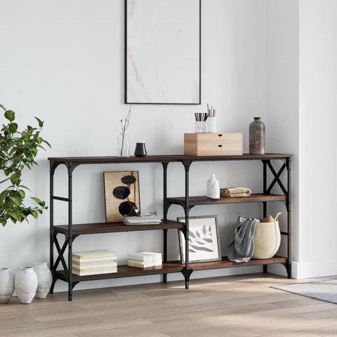vidaXL Console Table Brown Oak 150x29x76.5 cm Engineered Wood