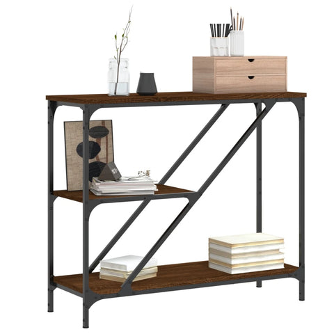 vidaXL Console Table Brown Oak 88.5x30x75 cm Engineered Wood