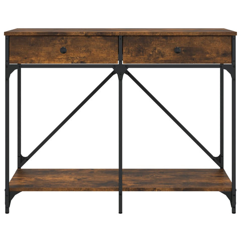vidaXL Console Table Smoked Oak 100x39x78.5 cm Engineered Wood
