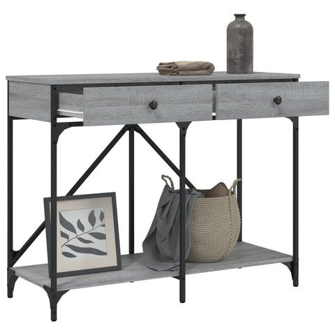 vidaXL Console Table Grey Sonoma 100x39x78.5 cm Engineered Wood