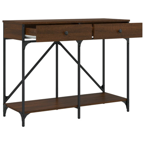 vidaXL Console Table Brown Oak 100x39x78.5 cm Engineered Wood