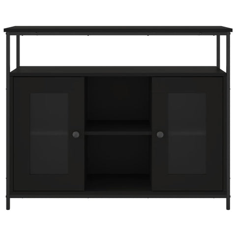vidaXL Sideboard Black 100x35x80 cm Engineered Wood