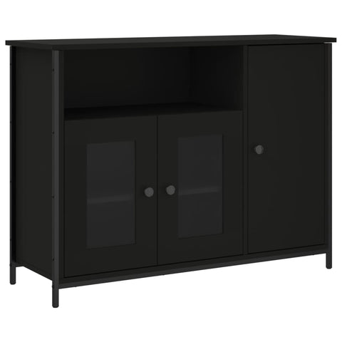 vidaXL Sideboard Black 100x35x75 cm Engineered Wood