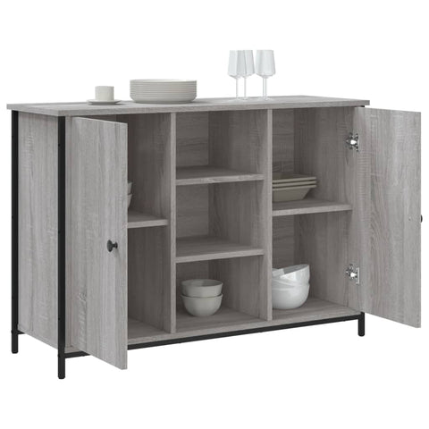 vidaXL Sideboard Grey Sonoma 100x35x70 cm Engineered Wood
