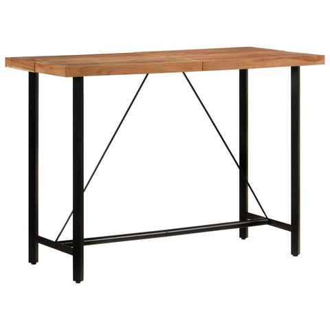 vidaXL Bar Table 150x70x107 cm Solid Wood Acacia and Iron
