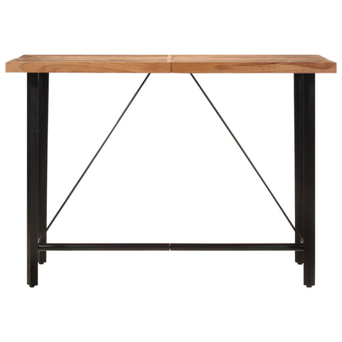 vidaXL Bar Table 150x70x107 cm Solid Wood Acacia and Iron