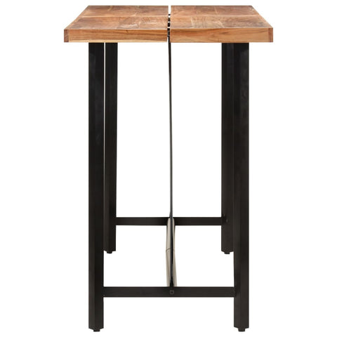 vidaXL Bar Table 150x70x107 cm Solid Wood Acacia and Iron