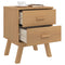 vidaXL Bedside Cabinet OLDEN Brown Solid Wood Pine