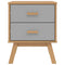 vidaXL Bedside Cabinet OLDEN Grey and Brown Solid Wood Pine