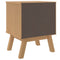 vidaXL Bedside Cabinet OLDEN Grey and Brown Solid Wood Pine