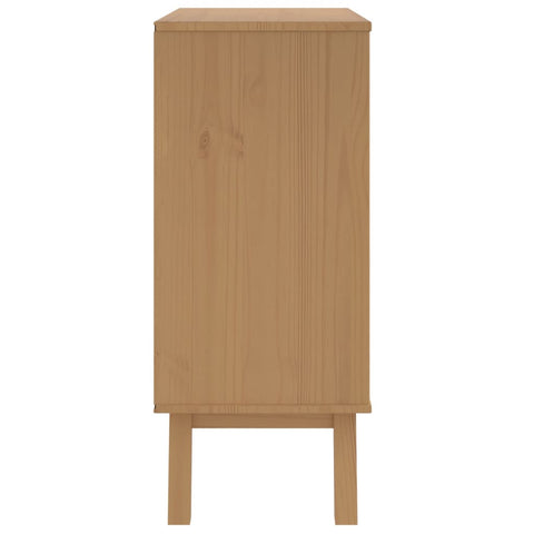 vidaXL Drawer Cabinet OLDEN White and Brown Solid Wood Pine