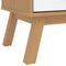 vidaXL Drawer Cabinet OLDEN White and Brown Solid Wood Pine