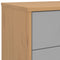 vidaXL Drawer Cabinet OLDEN Grey and Brown Solid Wood Pine