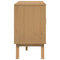 vidaXL Sideboard OLDEN White and Brown 114x43x73.5cm Solid Wood Pine