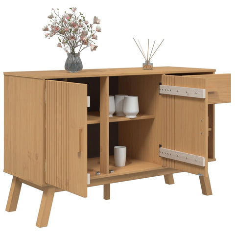 vidaXL Sideboard OLDEN Brown 114x43x73.5 cm Solid Wood Pine