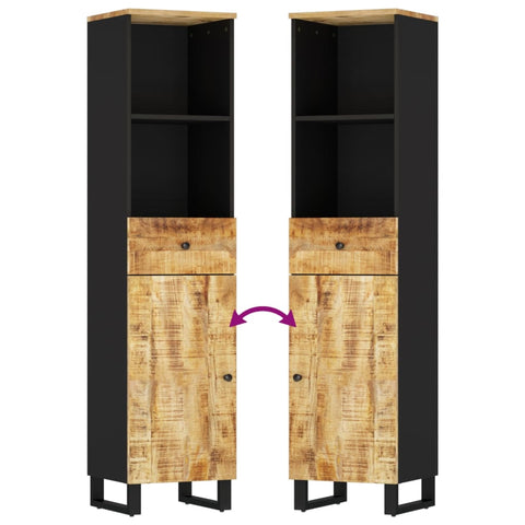 vidaXL 3 Piece Bathroom Furniture Set Solid Wood Mango