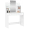 vidaXL Dressing Table with Mirror White 96x39x142 cm