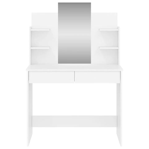 vidaXL Dressing Table with Mirror White 96x39x142 cm