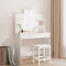 vidaXL Dressing Table with Mirror White 96x39x142 cm