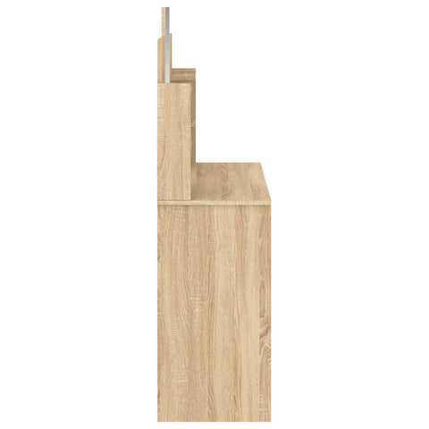 vidaXL Dressing Table with Mirror Sonoma Oak 96x39x142 cm
