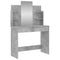 vidaXL Dressing Table with Mirror Concrete Grey 96x39x142 cm