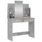vidaXL Dressing Table with Mirror Concrete Grey 96x39x142 cm