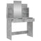 vidaXL Dressing Table with Mirror Concrete Grey 96x39x142 cm