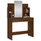 vidaXL Dressing Table with Mirror Brown Oak 96x39x142 cm