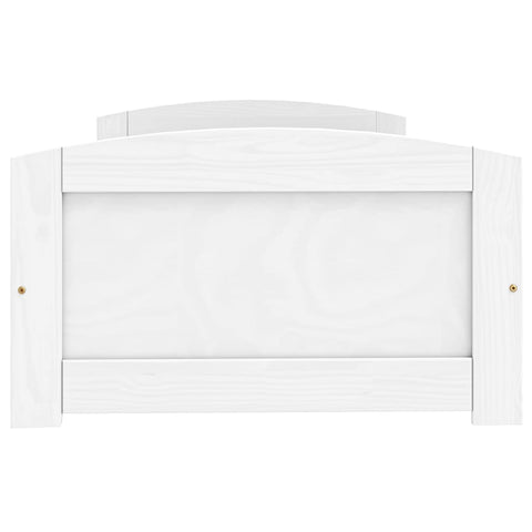 vidaXL Day Bed with 2 Drawers without Mattress "IRUN" White 90x200 cm