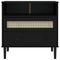 vidaXL Sideboard SENJA Rattan Look Black 80x40x80 cm Solid Wood Pine