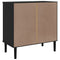 vidaXL Sideboard SENJA Rattan Look Black 80x40x80 cm Solid Wood Pine