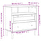 vidaXL Sideboard SENJA Rattan Look Black 80x40x80 cm Solid Wood Pine