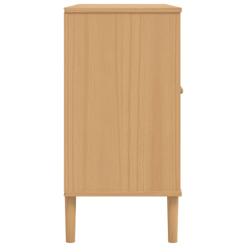 vidaXL Sideboard SENJA Rattan Look Brown 112x40x80cm Solid Wood Pine