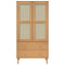 vidaXL Wardrobe SENJA Rattan Look Brown 90x55x175 cm Solid Wood Pine