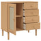 vidaXL Sideboard SENJA Rattan Look Brown 80x40x80 cm Solid Wood Pine