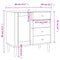 vidaXL Sideboard SENJA Rattan Look Brown 80x40x80 cm Solid Wood Pine