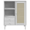 vidaXL Highboard SENJA Rattan Look White 90x40x112 cm Solid Wood Pine
