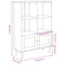 vidaXL Bookcase SENJA Rattan Look Black 90x35x130 cm Solid Wood Pine