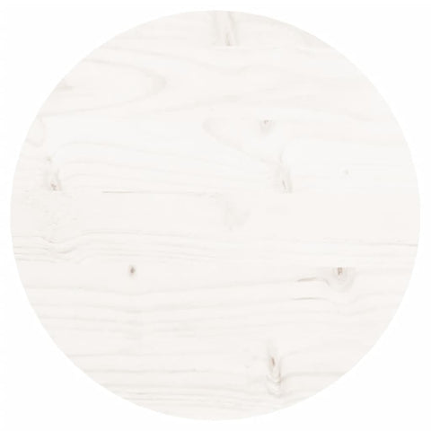 vidaXL Table Top Round White Ø30x3 cm Solid Wood Pine