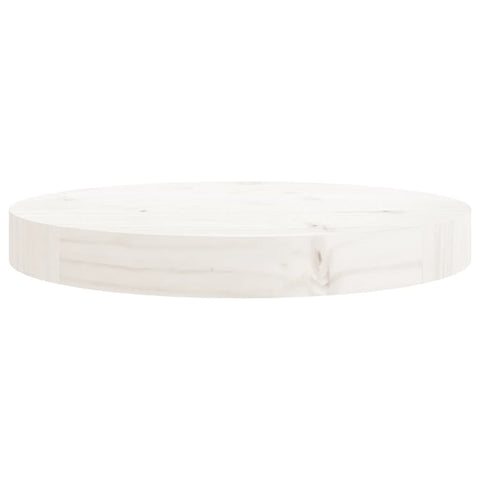 vidaXL Table Top Round White Ø30x3 cm Solid Wood Pine