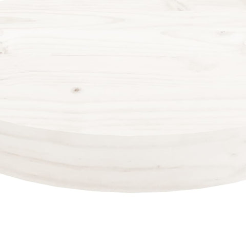 vidaXL Table Top Round White Ø70x3 cm Solid Wood Pine