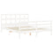 vidaXL Bed Frame without Mattress White 160x200 cm Solid Wood