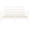 vidaXL Bed Frame without Mattress White 160x200 cm Solid Wood
