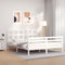 vidaXL Bed Frame without Mattress White 160x200 cm Solid Wood