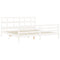 vidaXL Bed Frame without Mattress White Super King Size Solid Wood