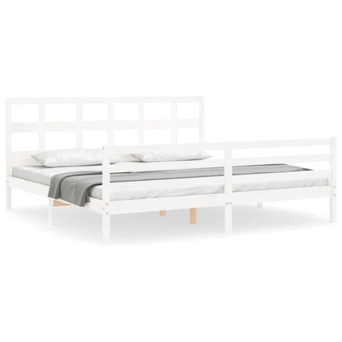 vidaXL Bed Frame without Mattress White 200x200 cm Solid Wood