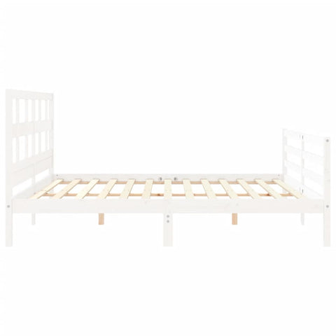 vidaXL Bed Frame without Mattress White 200x200 cm Solid Wood