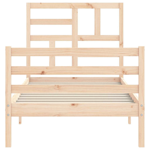 vidaXL Bed Frame without Mattress Single Solid Wood