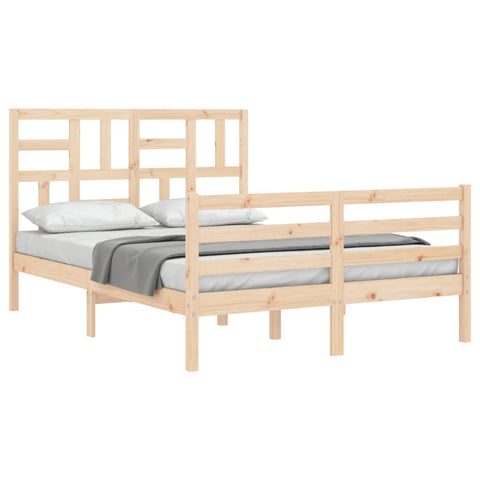 vidaXL Bed Frame without Mattress Double Solid Wood